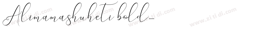 Alimamashuheti bold字体转换